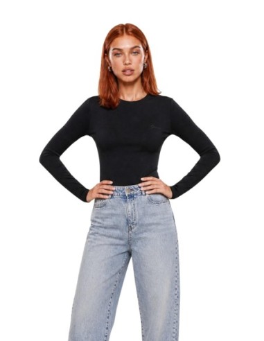 Guess Active t-shirt femme noir manches longues | ChoixMode