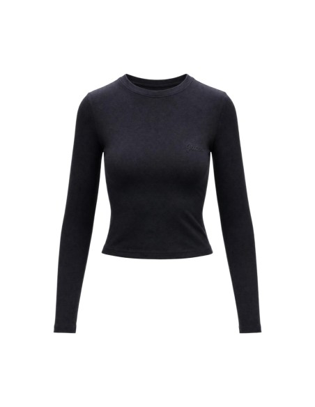 Guess Active t-shirt femme noir manches longues | ChoixMode
