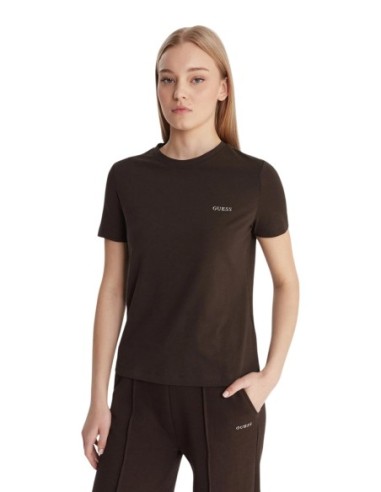 Guess Active t-shirt femme marron imprimé | ChoixMode