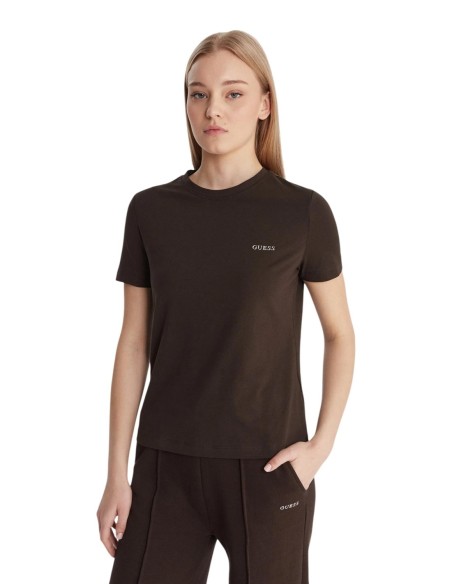 Guess Active t-shirt femme marron imprimé | ChoixMode