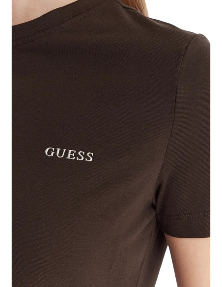 Guess Active t-shirt femme marron imprimé | ChoixMode