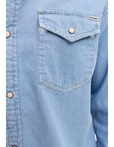 Jack & Jones chemise homme bleu azur | ChoixMode