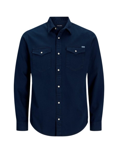 Jack & Jones chemise homme bleue coton | ChoixMode