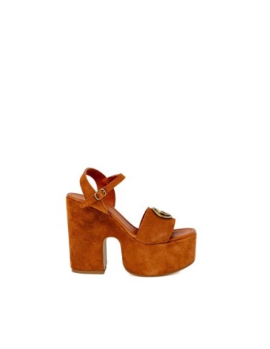 Guess sandales femme marron plateforme | ChoixMode
