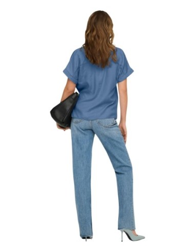 Only blouse femme bleue lyocell | ChoixMode