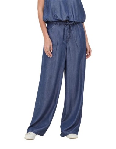 Only pantalon femme bleu lyocell | ChoixMode
