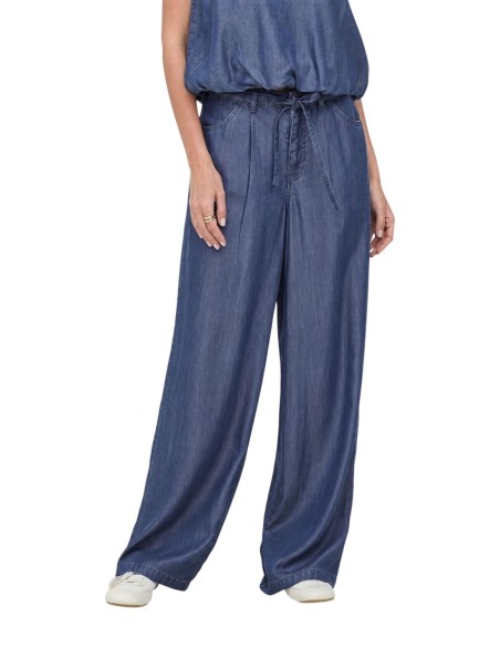 Only pantalon femme bleu lyocell | ChoixMode