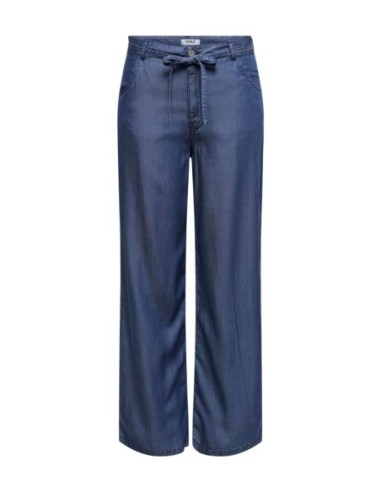 Only pantalon femme bleu lyocell | ChoixMode