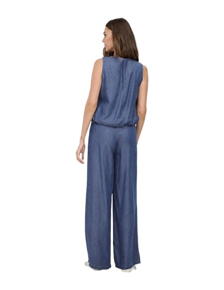Only pantalon femme bleu lyocell | ChoixMode