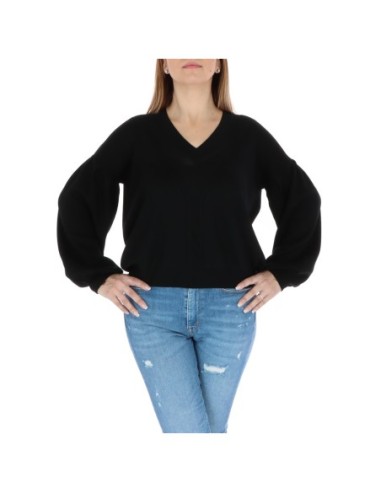 Pinko pull femme noir col V laine | ChoixMode