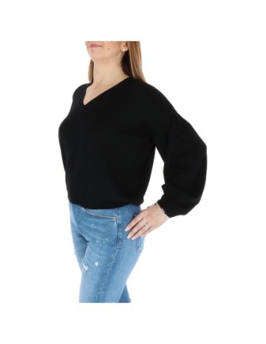 Pinko pull femme noir col V laine | ChoixMode