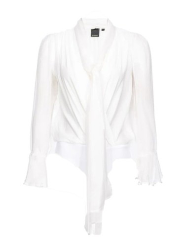 Pinko body blouse femme blanc col V | ChoixMode