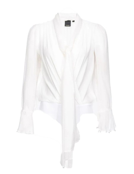 Pinko body blouse femme blanc col V | ChoixMode