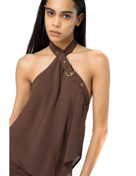 Pinko top femme marron viscose | ChoixMode