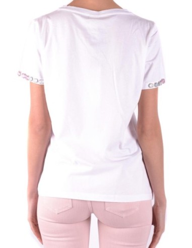 Pinko t-shirt femme blanc imprimé coton | ChoixMode