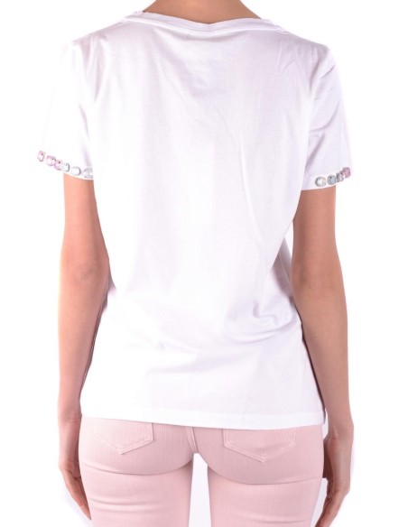 Pinko t-shirt femme blanc imprimé coton | ChoixMode