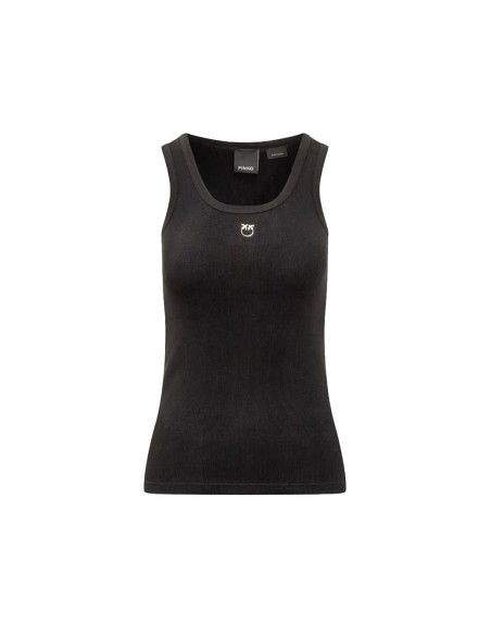 Pinko débardeur femme noir coton stretch | ChoixMode