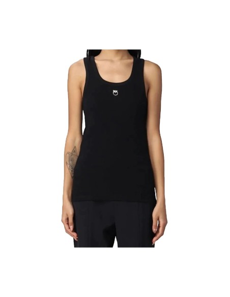 Pinko débardeur femme noir coton stretch | ChoixMode