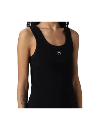 Pinko débardeur femme noir coton stretch | ChoixMode