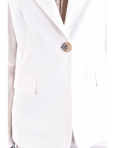 Pinko veste femme blanche lin mélangé | ChoixMode