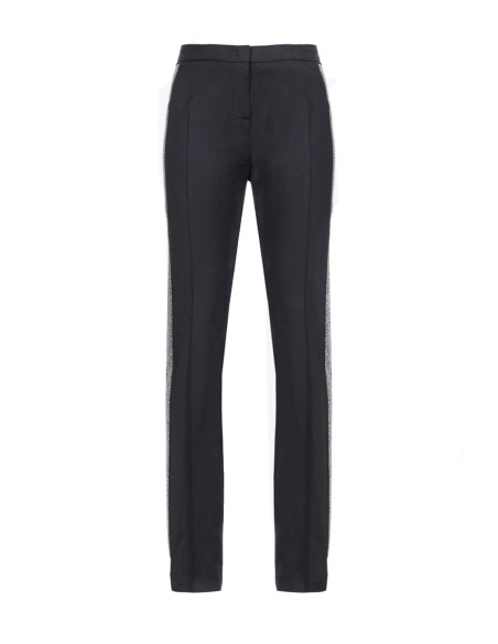 Pinko pantalon femme noir laine viscose | ChoixMode