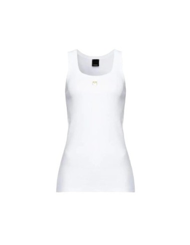 Pinko débardeur femme blanc coton stretch | ChoixMode