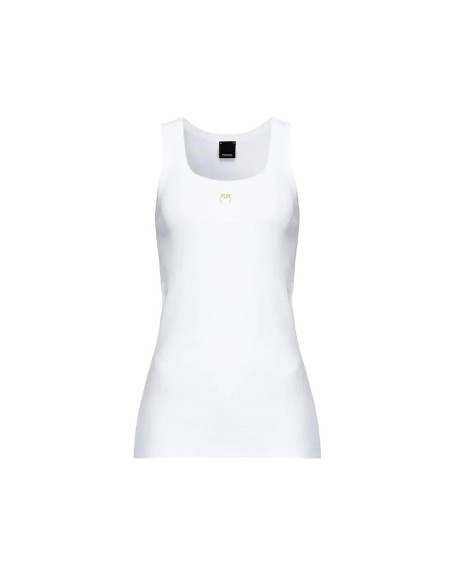 Pinko débardeur femme blanc coton stretch | ChoixMode