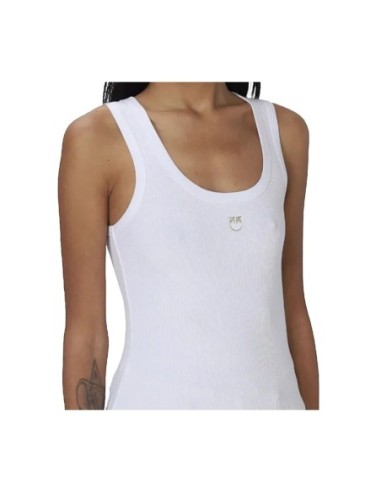 Pinko débardeur femme blanc coton stretch | ChoixMode