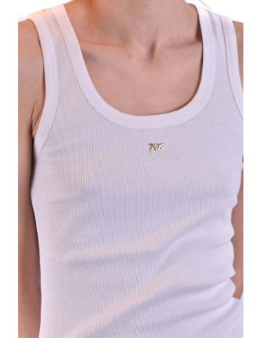 Pinko débardeur femme blanc coton stretch | ChoixMode
