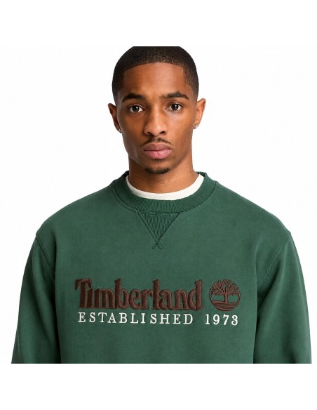 Timberland sweat homme vert imprimé coton | ChoixMode