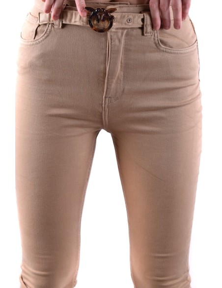 Pinko pantalon femme beige poches pratiques | ChoixMode