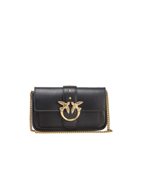Pinko sac bandoulière cuir noir femme | ChoixMode