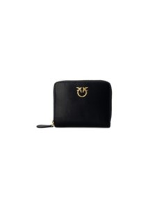 Pinko portefeuille femme noir cuir compact | ChoixMode
