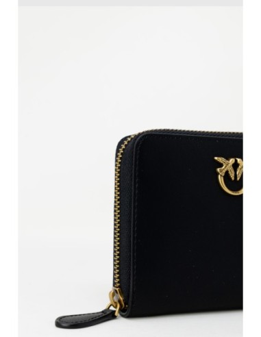 Pinko portefeuille femme noir cuir compact | ChoixMode