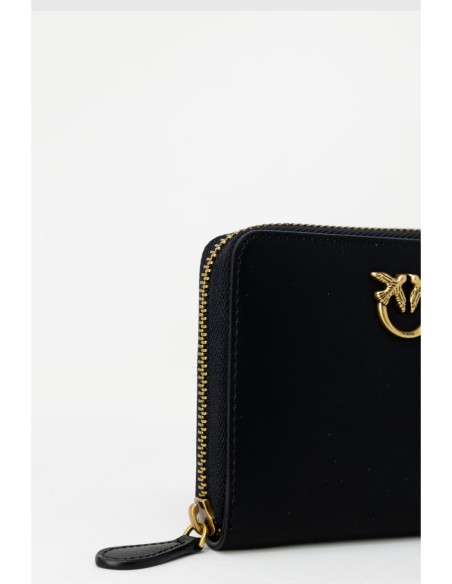 Pinko portefeuille femme noir cuir compact | ChoixMode