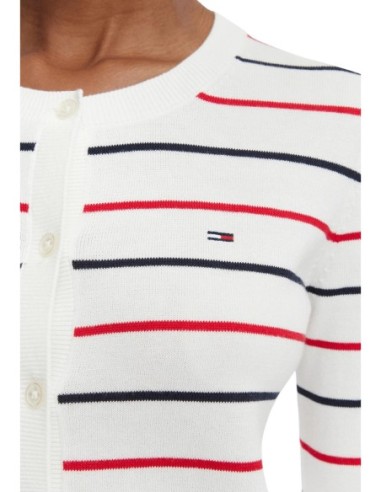 Tommy Hilfiger Jeans pull femme blanc rayé | Choixmode