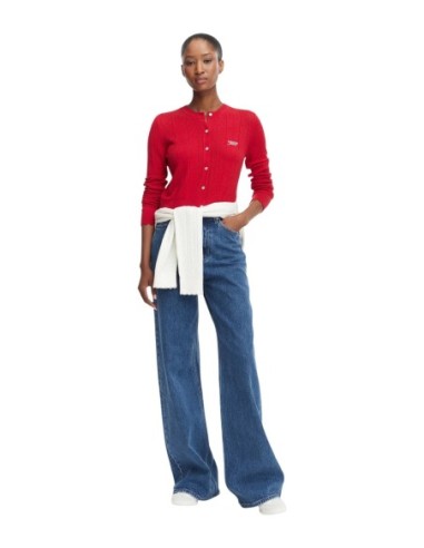 Tommy Hilfiger Jeans pull femme rouge boutons | Choixmode