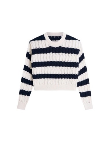 Tommy Hilfiger Jeans pull femme bleu coton | Choixmode