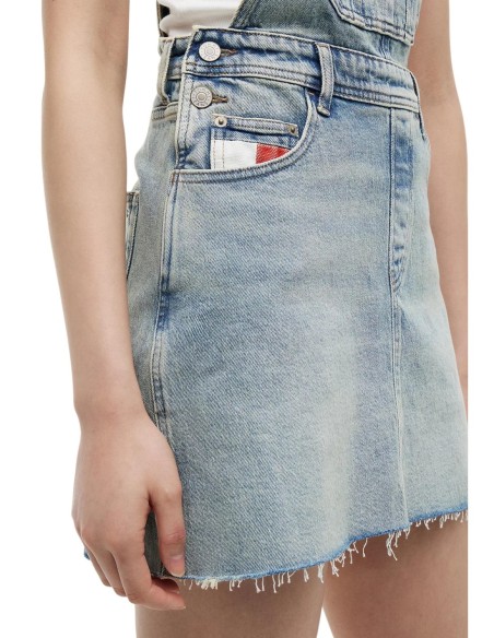 Tommy Hilfiger Jeans jupe femme bleue stretch | Choixmode