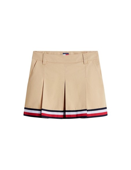 Tommy Hilfiger Jeans jupe femme beige coton | Choixmode