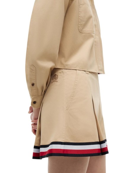 Tommy Hilfiger Jeans jupe femme beige coton | Choixmode