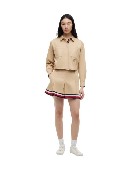 Tommy Hilfiger Jeans jupe femme beige coton | Choixmode