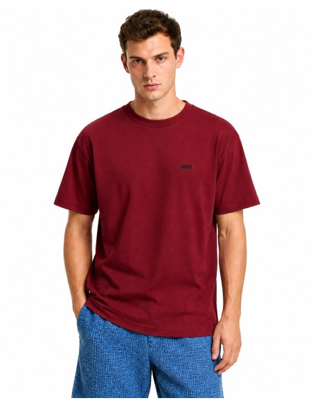 Vans T-shirt homme bordeaux coton confortable | Choixmode