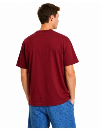 Vans T-shirt homme bordeaux coton confortable | Choixmode