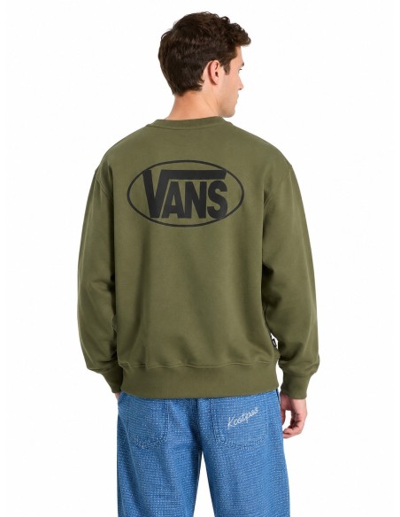 Vans sweat homme vert imprimé coton | Choixmode