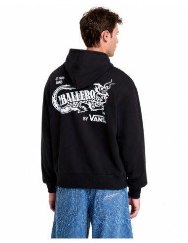 Vans sweat homme noir imprimé poche frontale | Choixmode