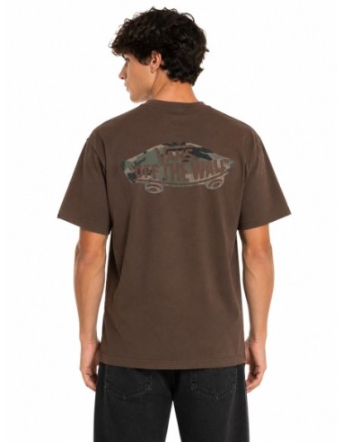 Vans T-shirt homme marron imprimé coton | Choixmode