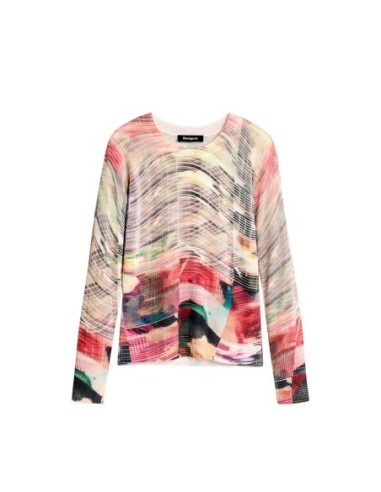 Desigual Pull Femme Rouge Imprimé – Look Original