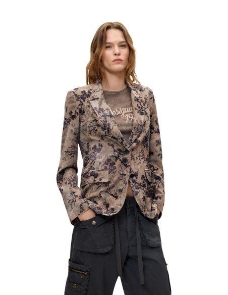 Desigual Veste Femme Beige Florale – Style Féminin