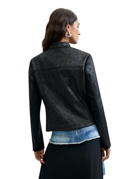 Desigual Veste Femme Noire Col Mao – Chic & Moderne